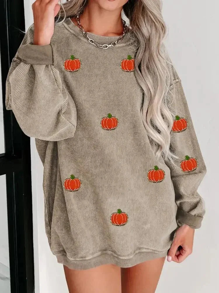 Pumpkin Round Neck Long Sleeve Sweatshirt - Update AvenueHalloweenTrendsi10010058810135010010058810135096ab8a16 - 25c1 - 428f - 82b3 - 6a45585e22d2 - MaxDust Storm