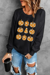 Pumpkin Round Neck Long Sleeve Sweatshirt - Update AvenueHalloweenTrendsi1001009255111901001009255111900b1f5a63 - 1204 - 4d4e - 9642 - 4e823f785cb8 - MaxBlack