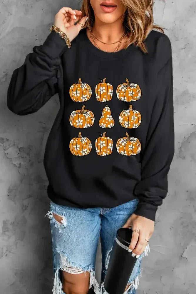 Pumpkin Round Neck Long Sleeve Sweatshirt - Update AvenueHalloweenTrendsi1001009255111901001009255111907890396c - fc37 - 4a2f - a508 - 4ae0b9d2b91f - MaxBlack