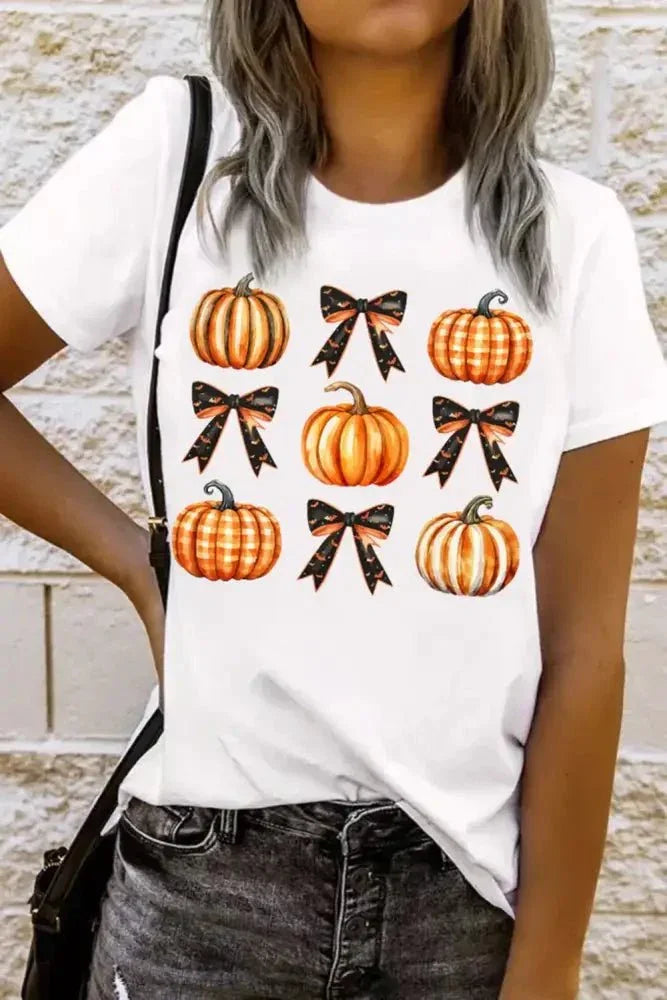 Pumpkin Round Neck Short Sleeve T-Shirt - Update AvenueHalloweenTrendsi1001001435614411001001435614418c3a9bf9 - 520e - 4556 - 9531 - f0ce5d2a9169 - MaxWhite