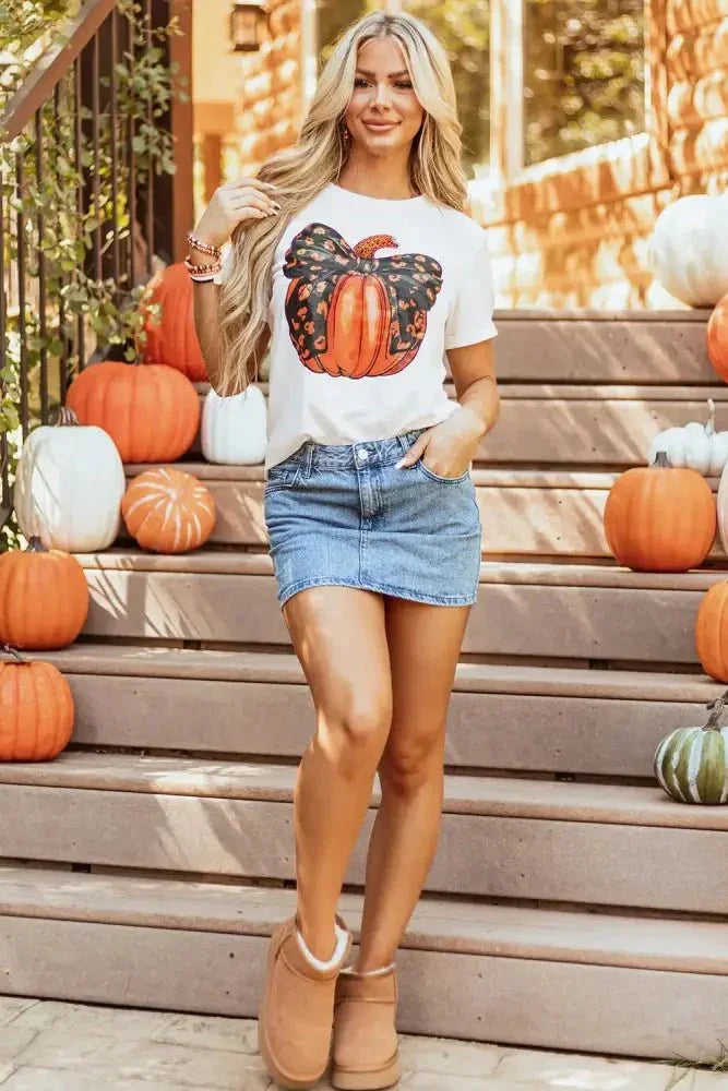 Pumpkin Round Neck Short Sleeve T-Shirt - Update AvenueHalloweenTrendsi100100416821148100100416821148b6ea0866 - d539 - 4701 - b7fe - f2fb24f562c6 - MaxWhite