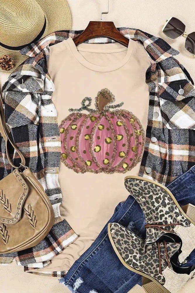 Pumpkin Round Neck Short Sleeve T-Shirt - Update AvenueHalloweenTrendsi100100599881446100100599881446d9779cbb - 8c9f - 4232 - afd6 - cfccc52dc8c2 - MaxTan