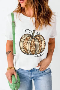 Pumpkin Round Neck Short Sleeve T-Shirt - Update AvenueHalloweenTrendsi1001006293910911001006293910913cef823e - dfe6 - 4b19 - 90b9 - c9417156367b - MaxWhite