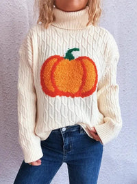 Pumpkin Turtleneck Long Sleeve Sweater - Update AvenueHalloweenTrendsi10010044565115510010044565115555a89abe57094101932dc09606421274 - Max - OriginWhite