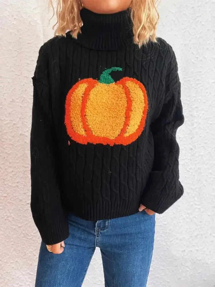 Pumpkin Turtleneck Long Sleeve Sweater - Update AvenueHalloweenTrendsi100100445652401100100445652401bd04f28e173d4ce99f166e0e68155d2c - Max - OriginBlack