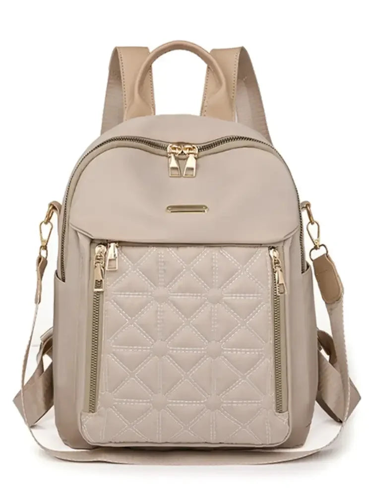 Quilted Oxford Cloth Backpack Bag