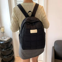 Quilted Polyester Backpack Bag