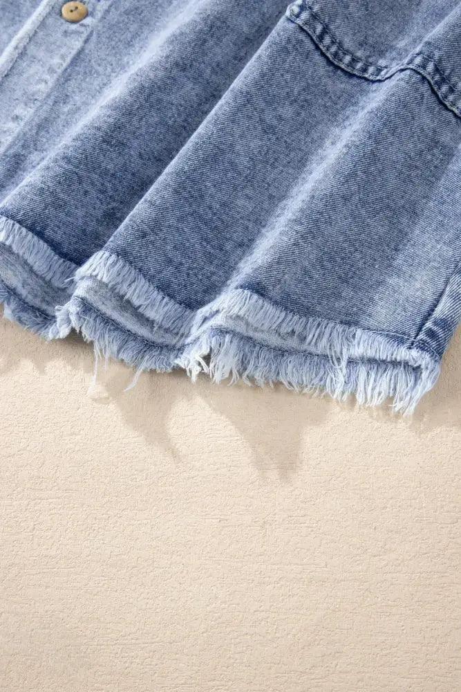 Raw Hem Button Down Long Sleeve Denim Dress - Update AvenueDenim Dresses & SkirtsTrendsi100100203571258100100203571258f92a8f32 - f8e5 - 4928 - 9237 - f1a569f30eeb - MaxMedium