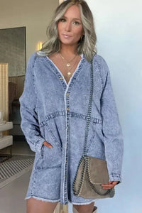 Raw Hem Button Down Long Sleeve Denim Dress - Update AvenueDenim Dresses & SkirtsTrendsi1001002035712581001002035712589dfe5103 - 3e54 - 4e54 - 9f33 - 091103ec690c - MaxMedium