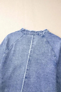 Raw Hem Button Down Long Sleeve Denim Dress - Update AvenueDenim Dresses & SkirtsTrendsi100100203571258100100203571258f141b4f3 - 97d4 - 4a97 - adbd - 21114198e47a - MaxMedium