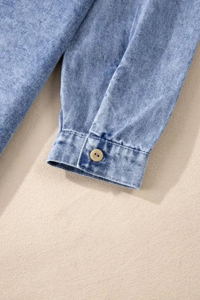 Raw Hem Button Down Long Sleeve Denim Dress - Update AvenueDenim Dresses & SkirtsTrendsi100100203571258100100203571258aefa0348 - 01a9 - 4644 - b331 - a65f8c85482b - MaxMedium