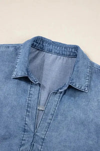 Raw Hem Collared Neck Short Sleeve Denim Dress - Update AvenueDenim Dresses & SkirtsTrendsi100100108311390100100108311390512585a3 - 02f3 - 4a39 - 9cba - b449ae0ff7e5 - MaxMedium