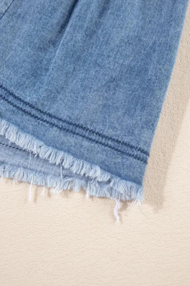 Raw Hem Collared Neck Short Sleeve Denim Dress - Update AvenueDenim Dresses & SkirtsTrendsi1001001083113901001001083113902bf49297 - 9602 - 440b - 9eb0 - 09932b3621a5 - MaxMedium