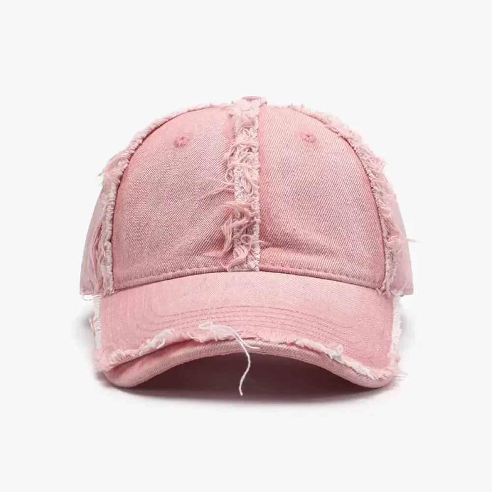 Raw Hem Cotton Baseball Cap