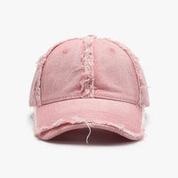 Raw Hem Cotton Baseball Cap
