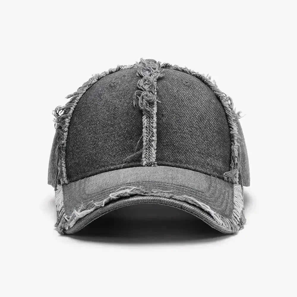 Raw Hem Cotton Baseball Cap