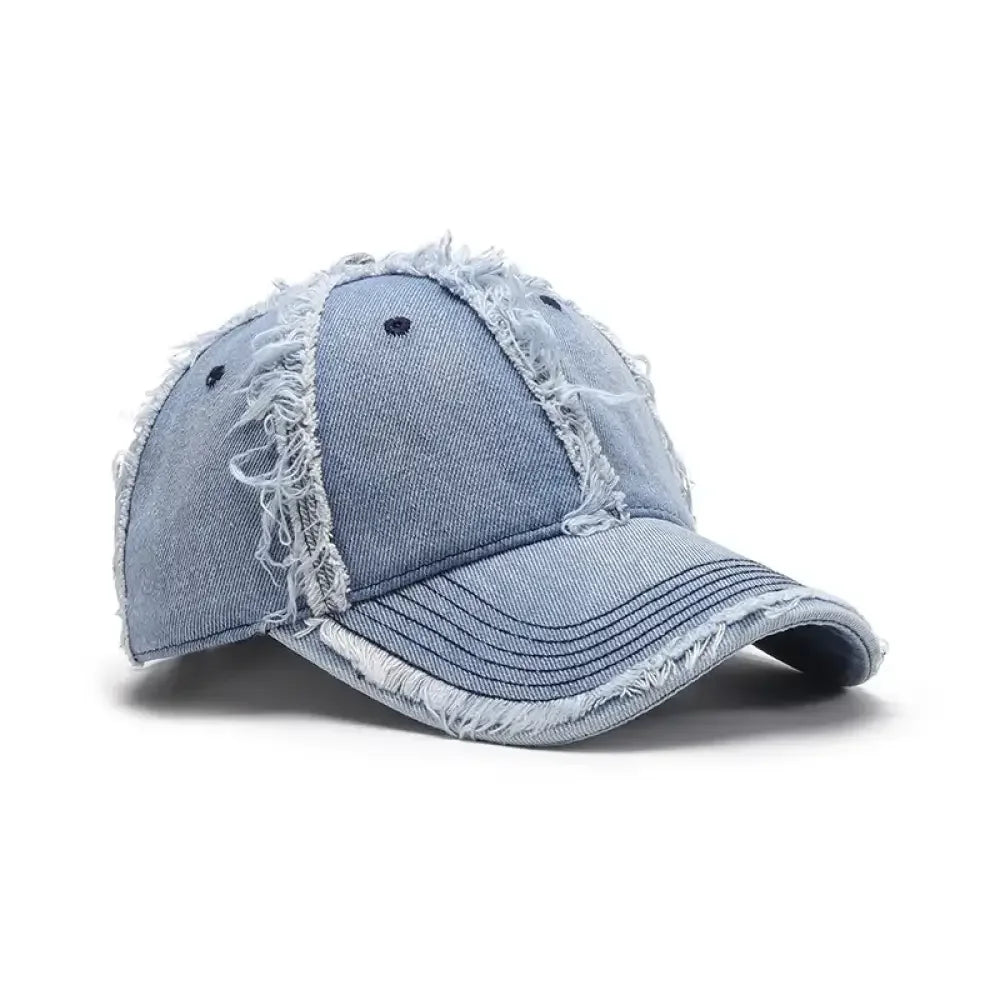 Raw Hem Cotton Baseball Cap