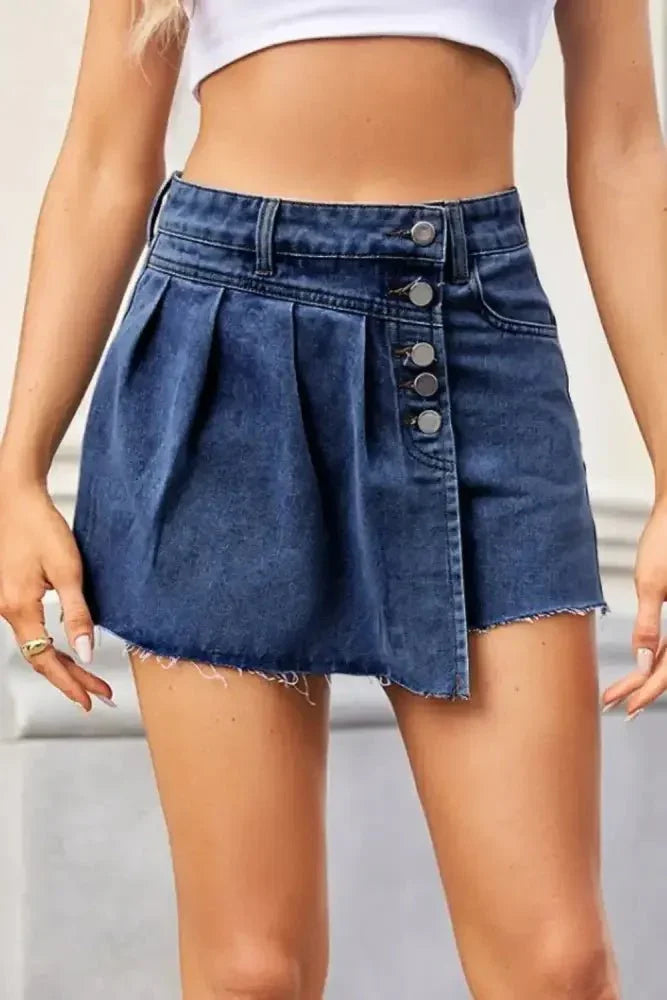 Raw Hem Denim skort - Update AvenueDenim Dresses & SkirtsTrendsi1001002784663031001002784663039056fd75 - b313 - 4bde - 904b - c4b69f779f61 - MaxDusty Blue