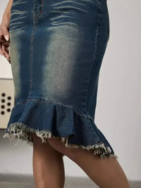 Raw Hem Mermaid Denim Skirt - Update AvenueDenim Dresses & SkirtsTrendsi100100783506418100100783506418f0a77f09 - ff6d - 4d64 - ab8b - d550002a5fb1 - Max - OriginBlue