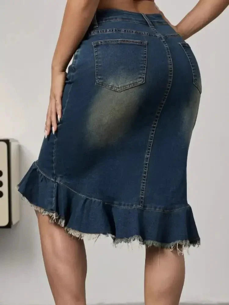 Raw Hem Mermaid Denim Skirt - Update AvenueDenim Dresses & SkirtsTrendsi100100783506418100100783506418b5c67593 - 90f1 - 4d05 - 8c79 - 228c509e9b98 - Max - OriginBlue