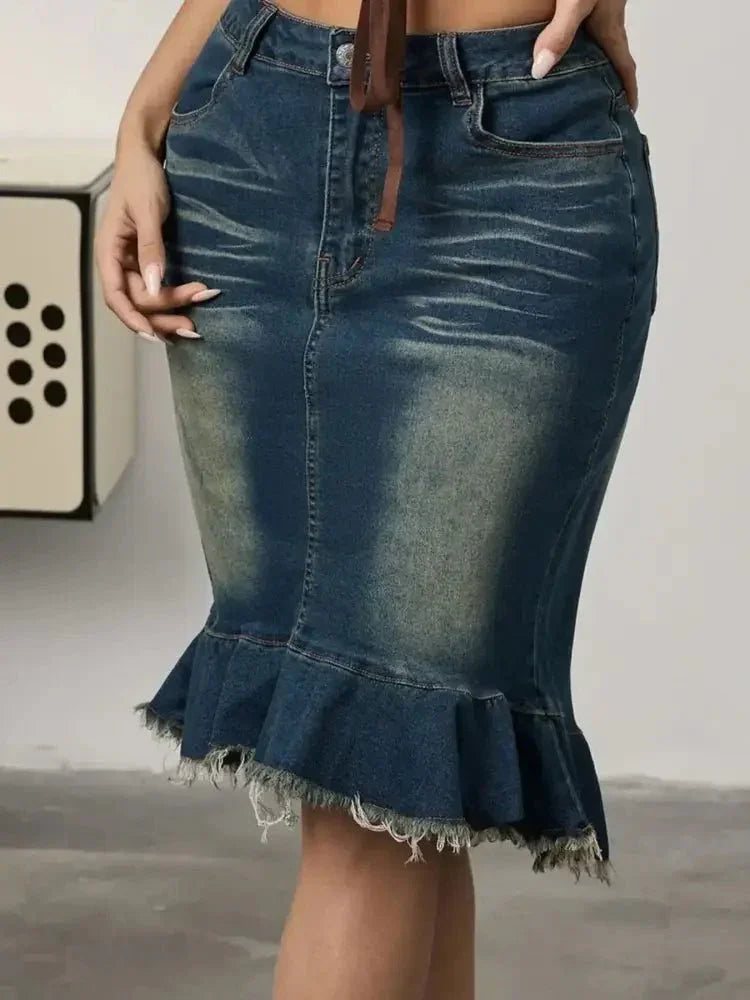 Raw Hem Mermaid Denim Skirt - Update AvenueDenim Dresses & SkirtsTrendsi1001007835064181001007835064184894b028 - 3dff - 4b27 - 8d1d - 9c3c41637704 - Max - OriginBlue