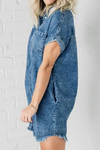 Raw Hem Pocketed Cap Sleeve Denim Dress - Update AvenueDenim Dresses & SkirtsTrendsi100100220821429100100220821429a70668ec - 0cde - 485f - b447 - d6ae1c3fd79a - MaxMedium