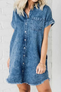 Raw Hem Pocketed Cap Sleeve Denim Dress - Update AvenueDenim Dresses & SkirtsTrendsi100100220821429100100220821429ac33f8b4 - e89b - 41cf - 9aab - a69972b984db - MaxMedium