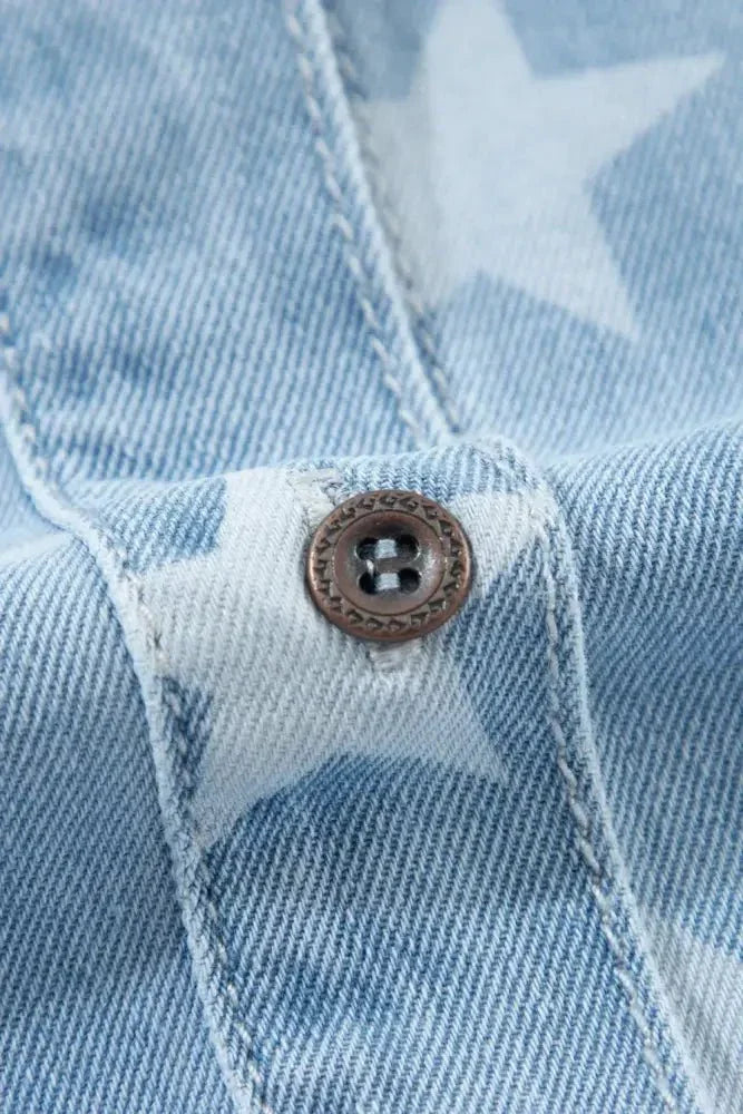 Raw Hem Star Collared Neck Denim Top - Update AvenueHonor the Stars and StripesTrendsi100100453012512100100453012512e152001a45514cf0a29cd4beab55adea - MaxMedium