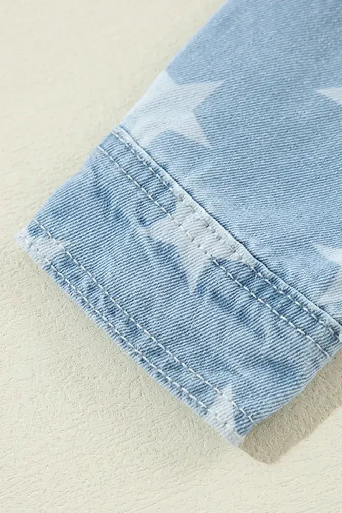 Raw Hem Star Collared Neck Denim Top - Update AvenueHonor the Stars and StripesTrendsi100100453012512100100453012512b58d765dc3174737a0d44cb5ab06b42f - MaxMedium