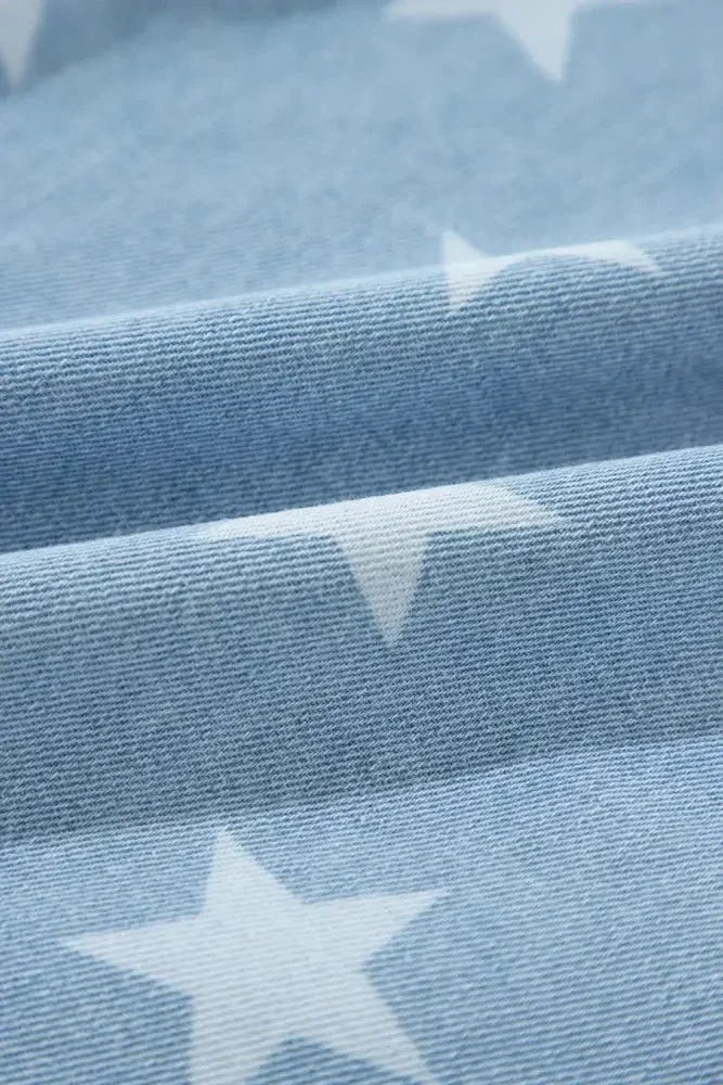 Raw Hem Star Collared Neck Denim Top - Update AvenueHonor the Stars and StripesTrendsi1001004530125121001004530125120f2ceae3551a40c391ad3c71a6035282 - MaxMedium