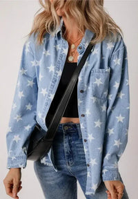 Raw Hem Star Collared Neck Denim Top - Update AvenueHonor the Stars and StripesTrendsi100100453012512100100453012512fa0df122 - cf1d - 4cde - adb5 - 15ee8c95df62 - MaxMedium