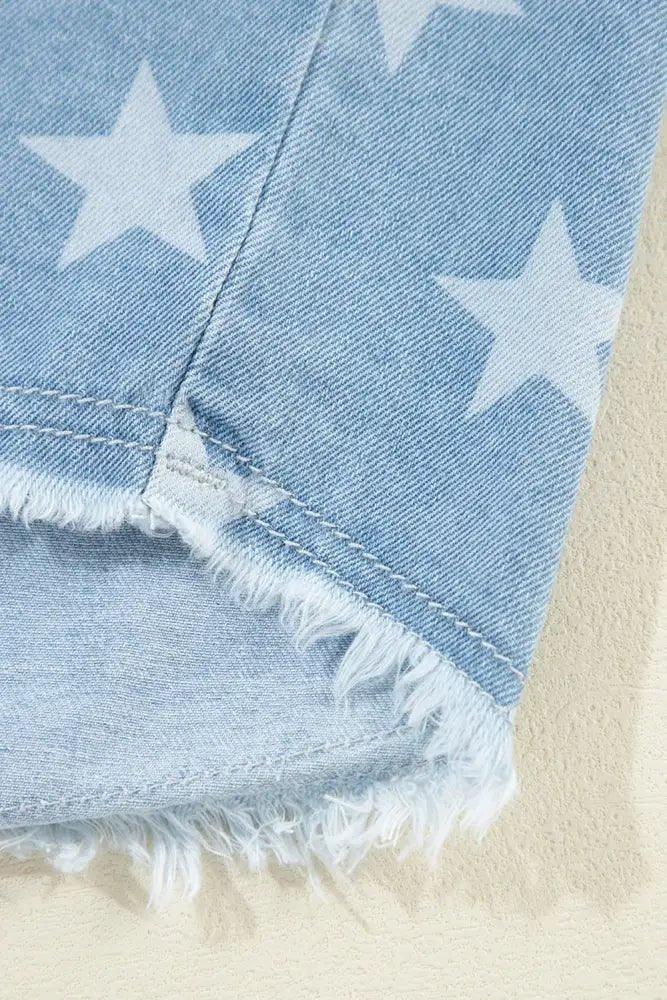 Raw Hem Star Collared Neck Denim Top - Update AvenueHonor the Stars and StripesTrendsi100100453012512100100453012512653b8a5968194d0ca0b907c83bf188b0 - MaxMedium