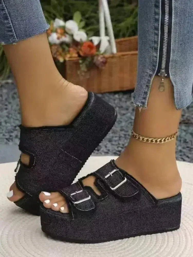 Raw Hem Wedge Buckle Sandals - Update AvenueFestival VibesTrendsi100600007809395100600007809395e0b4a542 - 3c05 - 44d5 - a367 - 419c981eeeef - MaxBlack