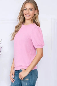 Reborn J Ribbed Round Neck Short Sleeve Top - Update AvenueTrendsi1001011026209431001011026209436b53051f - 641a - 473f - 9649 - 21e0f6b50ba6 - MaxPINK