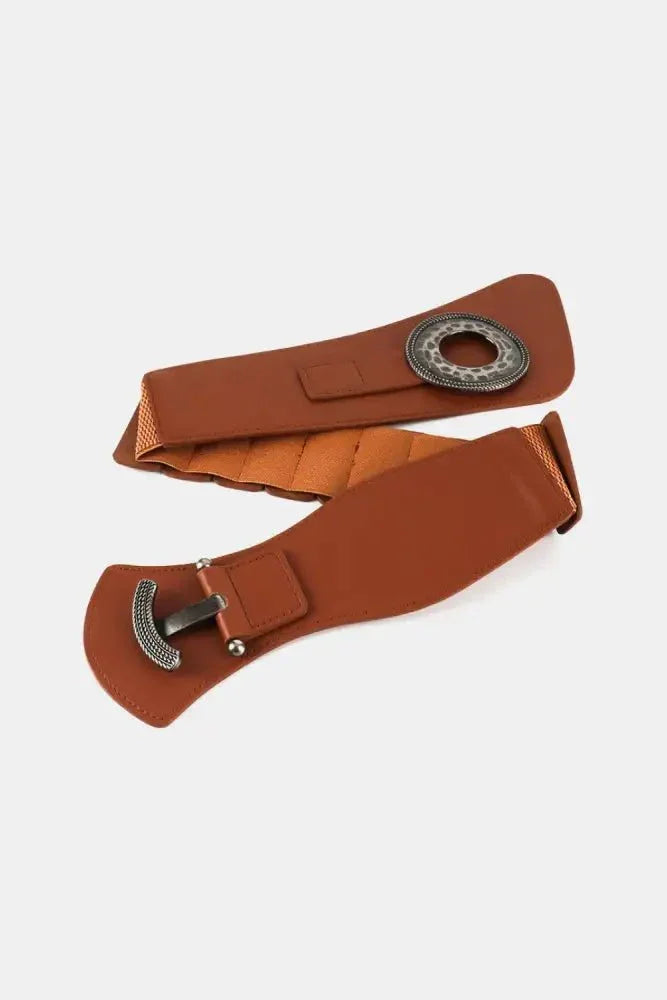 Retro Elastic Wide Belt - Update AvenueTrendsi101300893427062101300893427062Retro Elastic Wide BeltCaramel