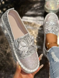 Rhinestone Bow Round Toe Slip - Ons - Update AvenueTrendsi100600541617623100600541617623Rhinestone Bow Round Toe Slip - OnsSilver