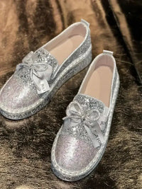 Rhinestone Bow Round Toe Slip - Ons - Update AvenueTrendsi100600541617623100600541617623Rhinestone Bow Round Toe Slip - OnsSilver