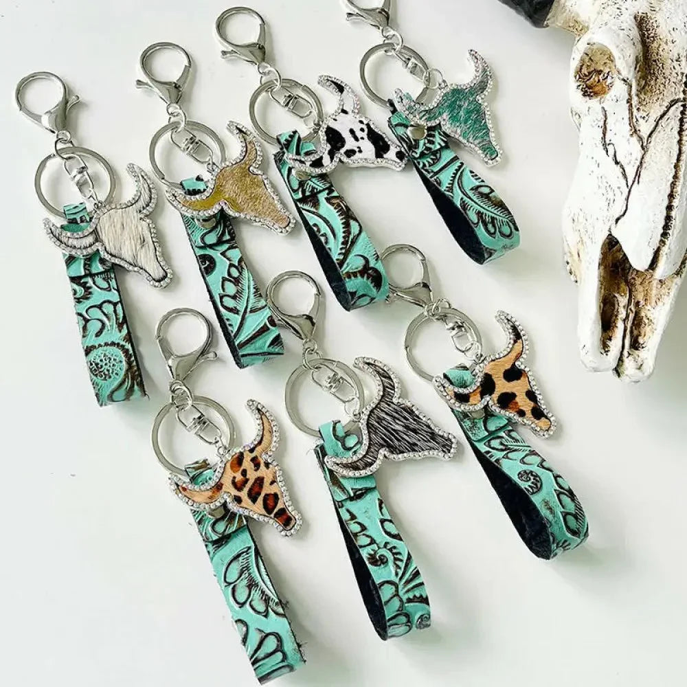 Rhinestone Bull Keychain - Update AvenueTrendsi101300788834294101300788834294Rhinestone Bull KeychainStyle A