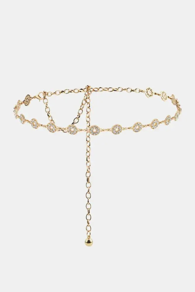 Rhinestone Decor Zinc Alloy Belt - Update AvenueTrendsi101300062317241101300062317241Rhinestone Decor Zinc Alloy BeltGold