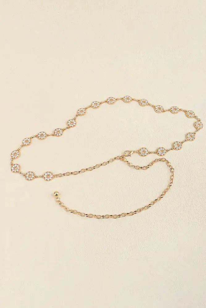 Rhinestone Decor Zinc Alloy Belt - Update AvenueTrendsi101300062317241101300062317241Rhinestone Decor Zinc Alloy BeltGold