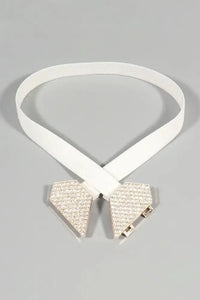 Rhinestone Heart Buckle Elastic Belt - Update AvenueTrendsi101300258879545101300258879545Rhinestone Heart Buckle Elastic BeltWhite
