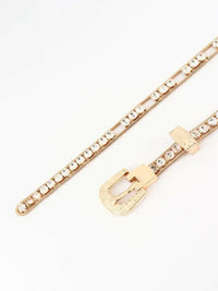 Rhinestone Metal Belt