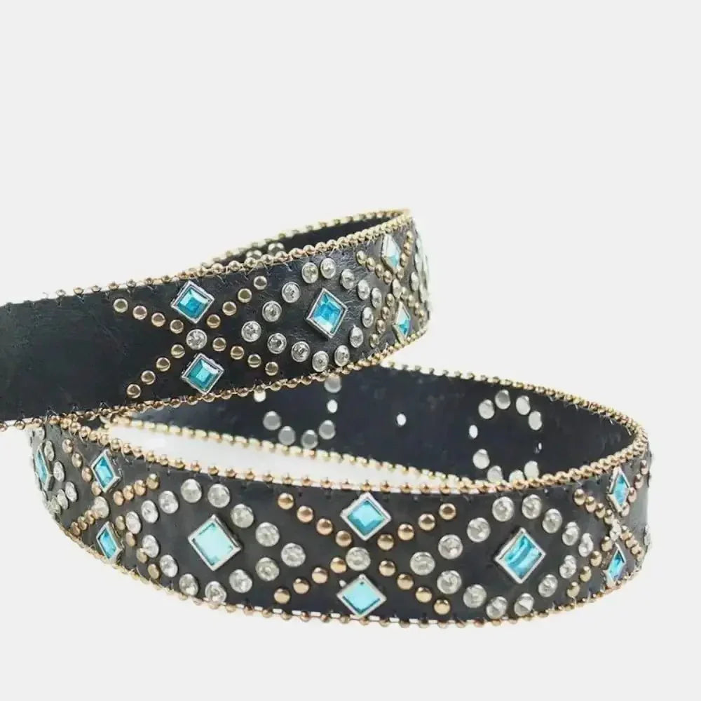 Rhinestone PU Leather Belt - Update AvenueTrendsi100500498376795100500498376795Rhinestone PU Leather BeltBlack