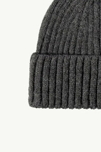 Rib-Knit Cuff Beanie