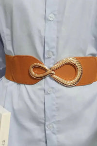 Ribbed Alloy Buckle Elastic Belt - Update AvenueTrendsi100100445630787100100445630787Ribbed Alloy Buckle Elastic BeltCaramel