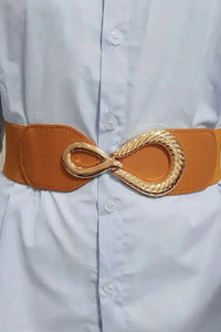 Ribbed Alloy Buckle Elastic Belt - Update AvenueTrendsi100100445630787100100445630787Ribbed Alloy Buckle Elastic BeltCaramel
