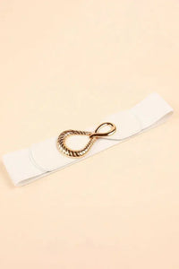 Ribbed Alloy Buckle Elastic Belt - Update AvenueTrendsi100100445632065100100445632065Ribbed Alloy Buckle Elastic BeltWhite