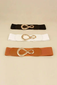 Ribbed Alloy Buckle Elastic Belt - Update AvenueTrendsi100100445638139100100445638139Ribbed Alloy Buckle Elastic BeltBlack