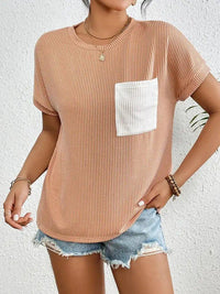 Ribbed Contrast Pocket T-Shirt - Update AvenueT-ShirtsTrendsi10010017916043110010017916043164eb7003f2fa4d31b698e6a7cd3be3ad - Max - OriginGinger Yellow