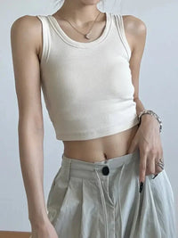 Ribbed Crop Tank Top - Update AvenueTrendsi100100187292001100100187292001a3f717eea0604c4882131d2aba4bf782 - Max - OriginBeige